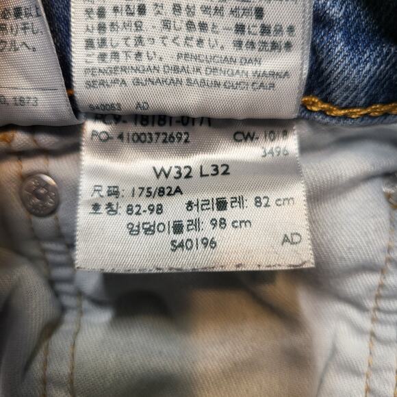 Levis 541 Jeans Mens 32x30 Blue Straight Leg Denim Distressed - Picture 5 of 10